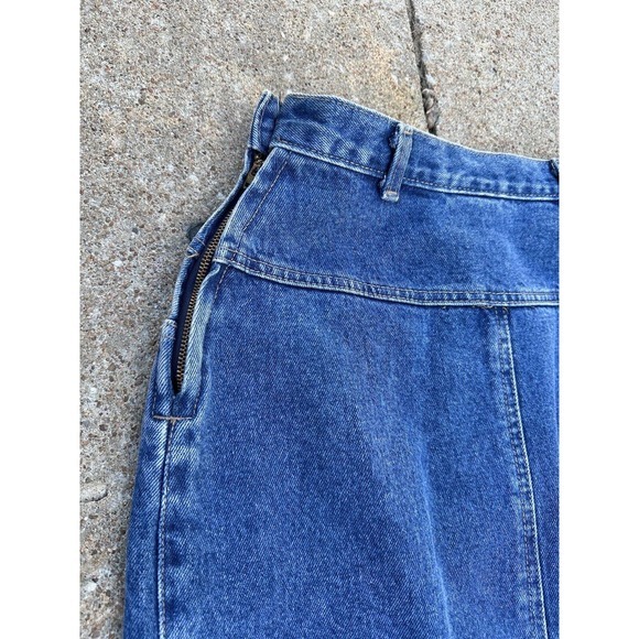 Vintage Zena Womens Jean‎ Skirt Size 3 Acid Washed Front Button Jean Skirt USA - Picture 14 of 16